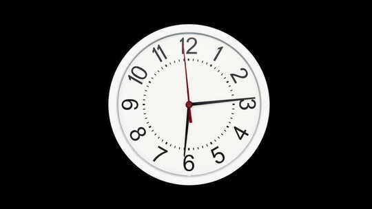 白色圆形时钟特写