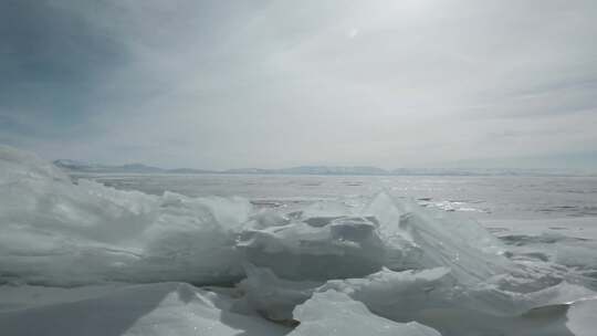 C玛旁雍错冰湖全景4K实拍视频