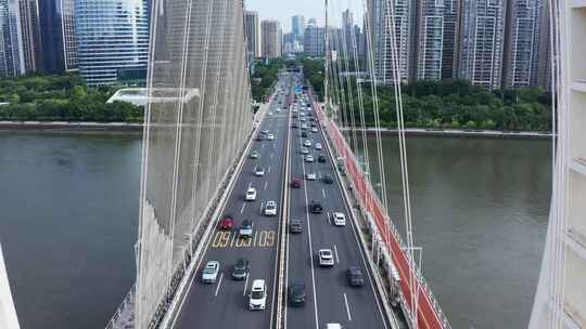 广州猎德大桥车流视频素材模板下载