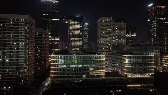 深圳南山区科技创新园夜景航拍