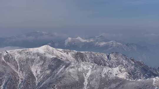 秦岭朱雀国家森林公园（冰晶顶）雪景航拍