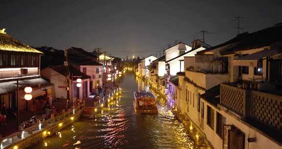 苏州山塘街老街慢生活夜晚