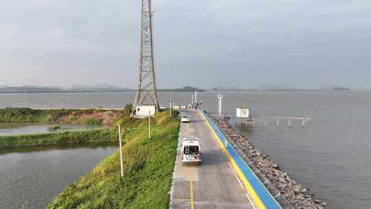 中山崖口海堤房车跟拍