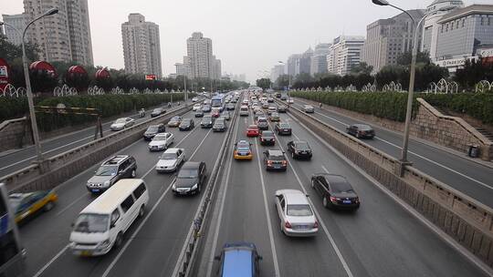 城市交通枢纽车流视频素材模板下载