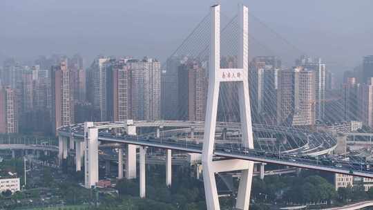南浦大桥 上海交通 繁忙 高架 道路视频素材模板下载
