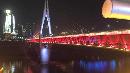 重庆千厮门大桥夜景拍摄