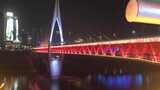 重庆千厮门大桥夜景拍摄高清在线视频素材下载