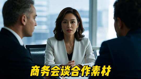 商务合作商务人士商务签约握手商务办公