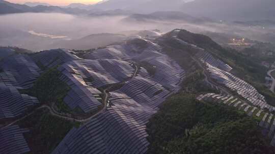 【合集】光伏基地 山顶太阳能板