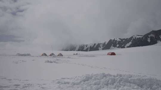 雪，德纳里，山，帐篷