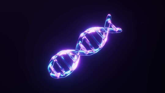 具有暗霓虹灯效果的循环DNA