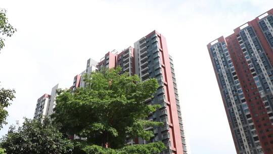 城市高层住宅楼视频素材模板下载
