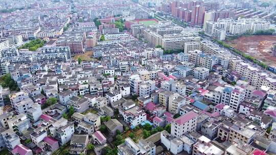 航拍江西永新县城城区