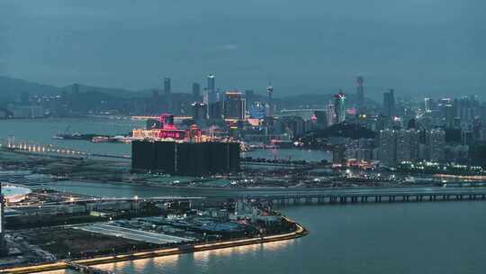 珠海城市风景 港口游船