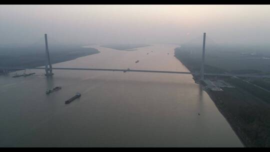 航拍长江大桥视频素材模板下载