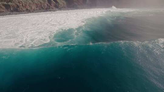 海边海岸海浪冲浪航拍