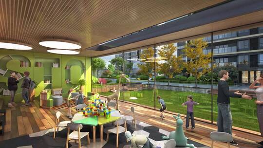 儿童游乐场三维设计动画效果