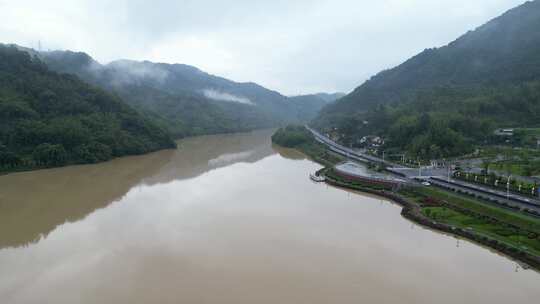 广东梅州大埔县G235国道三河坝段风景