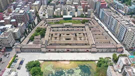 深圳鹤湖新居客家围屋航拍