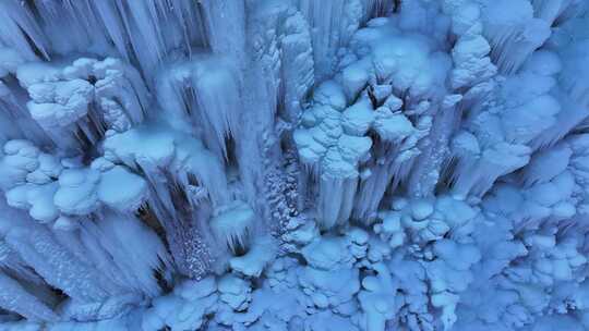冰瀑景观航拍
