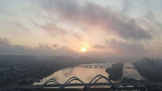 南阳城市清晨