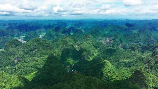 4K广西河池马山县喀斯特地貌自然美景