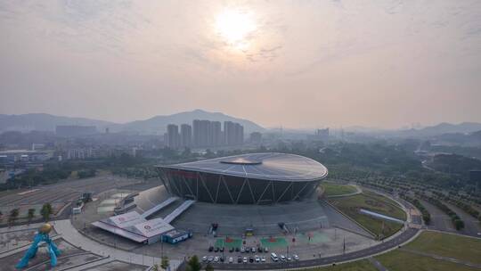 广东省东莞市城市风光延时