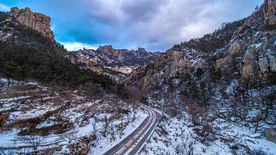 崂山雪景