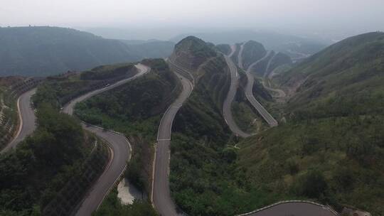 航拍盘山公路