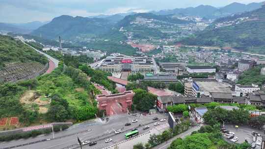 航拍贵州遵义仁怀茅台集团茅台酒厂办公大楼