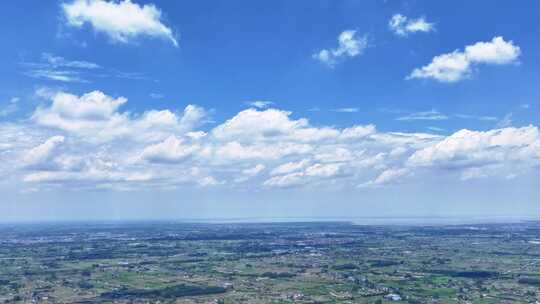 航拍蓝天白云云海延时空景