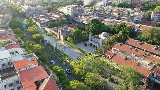 泉州清净寺航拍伊斯兰教建筑光明城旅游景点