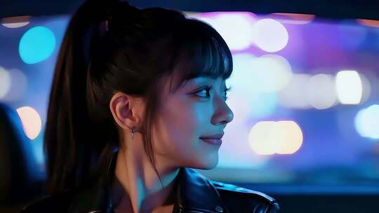 车内侧坐的年轻女子