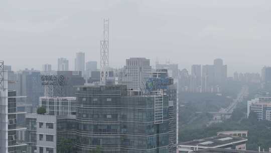 4k 无人机航拍 中国移动大楼标志 logo视频素材模板下载