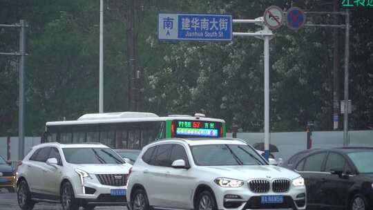 雨天 下雨 城市风光 写意 台风 雨中景色