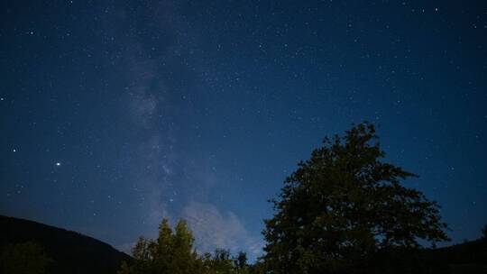 夜晚星河银河星空延时摄影