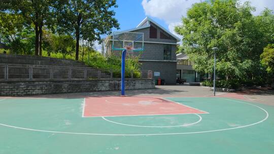 社区校园篮球场视频素材模板下载