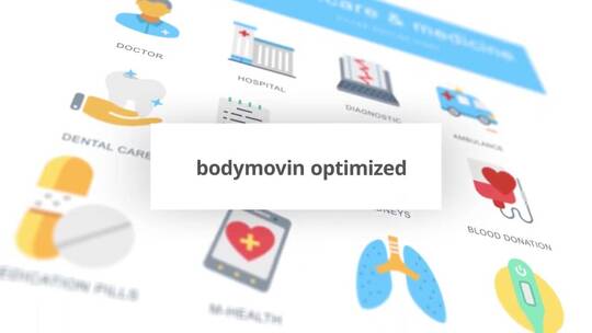 医疗保健和医学动画图标医学演示文稿视频AE模板