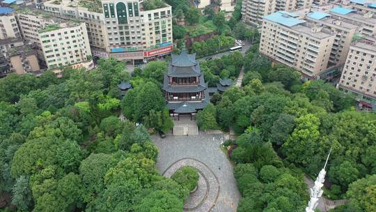 航拍衡阳市雁峰公园