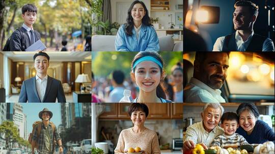 百人千人万人笑容微笑(前136S为快速预览)