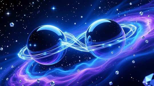 科幻量子纠缠的视觉表现4K