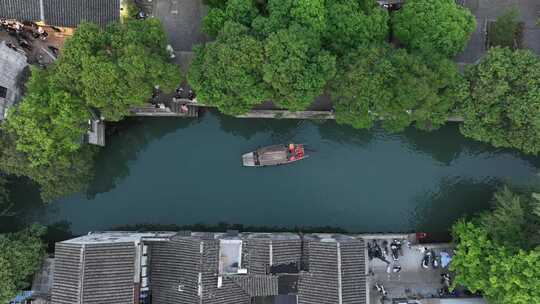 苏州平江路平江古巷小桥流水（航拍素材）