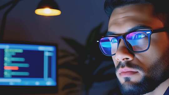 白领加班熬夜通宵工作