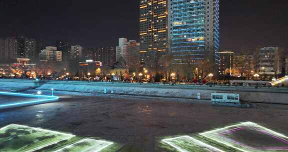 哈尔滨松花江夜景