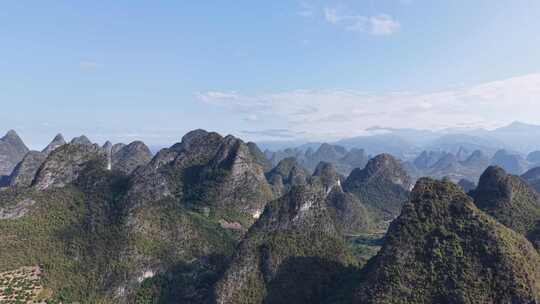 广西桂林喀斯特地貌桂林山水航拍