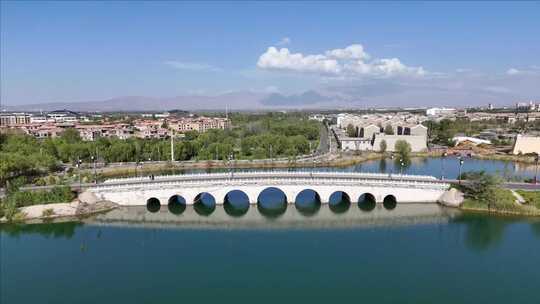 水上石桥景观芦水湾生态景区玉水桥