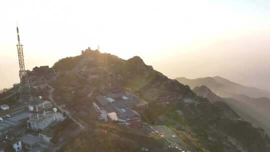 航拍泰山风景