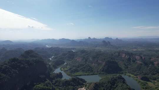 祖国大好河山丹霞地貌丹霞山航拍