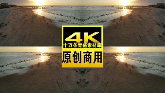 广西省北海市北海夕阳航拍4k视频高清在线视频素材下载