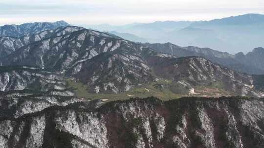 杭州临安大明山牵牛岗冬天风景航拍